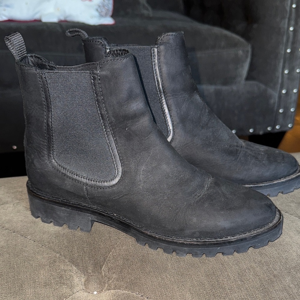 Thursday Boot Company Black Chelsea Lug Ankle Boots